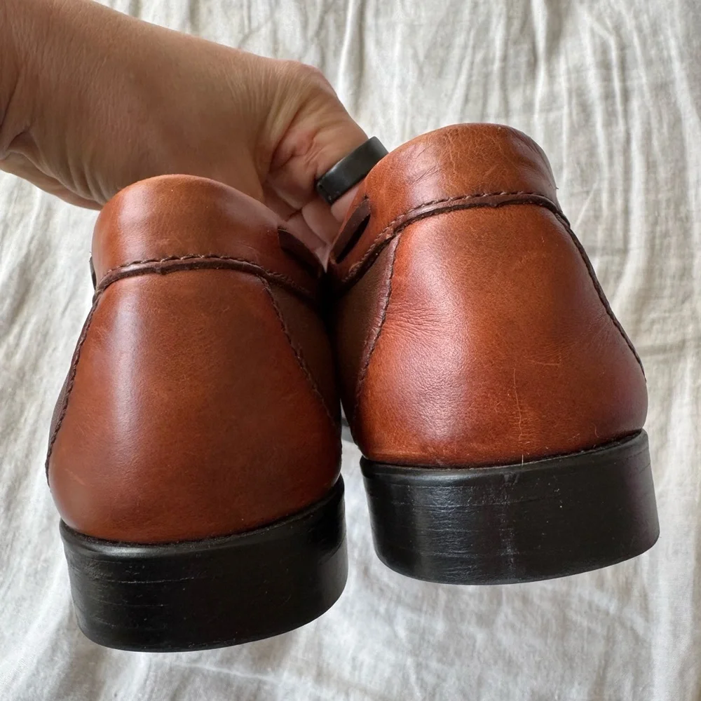 Bass Weejun Larkin Tassel Loafers in Brown Leather - Picture 4 of 8